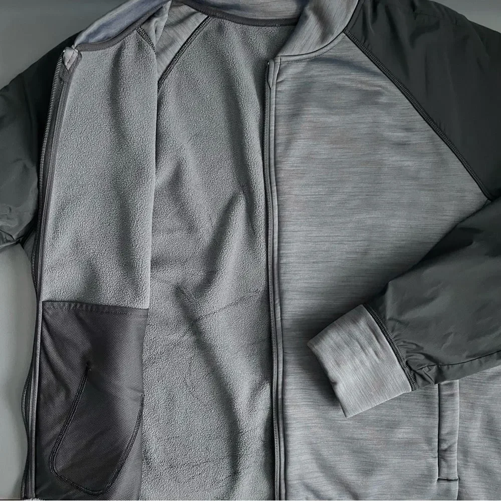Lululemon Revolution Bomber Heathered Jay Grey / Black Size L